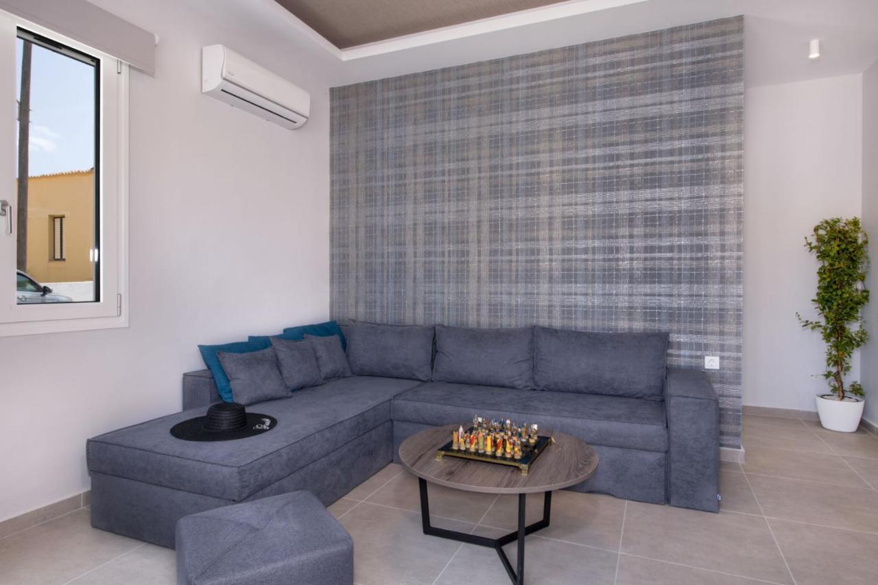 Luxury Villa Eva-Mari With Jacuzzi, 50M From The Beach Сталос Экстерьер фото