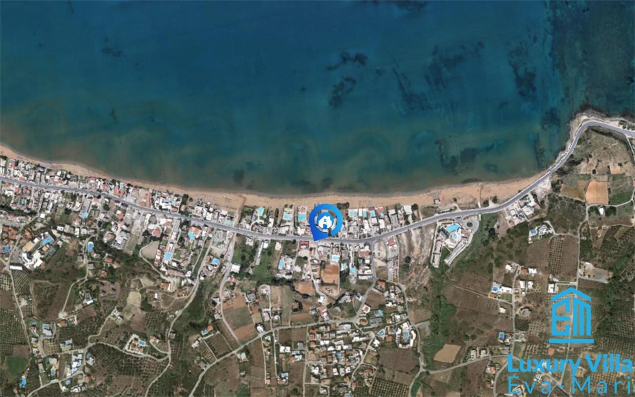 Luxury Villa Eva-Mari With Jacuzzi, 50M From The Beach Сталос Экстерьер фото