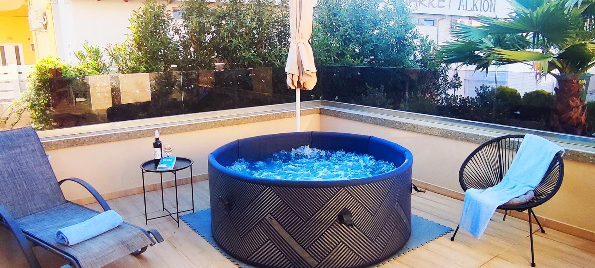 Luxury Villa Eva-Mari With Jacuzzi, 50M From The Beach Сталос Экстерьер фото